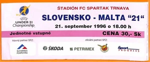 C0847 - Vecchio BIGLIETTO PARTITA CALCIO - SLOVENSKO VS MALTA - Picture 1 of 1