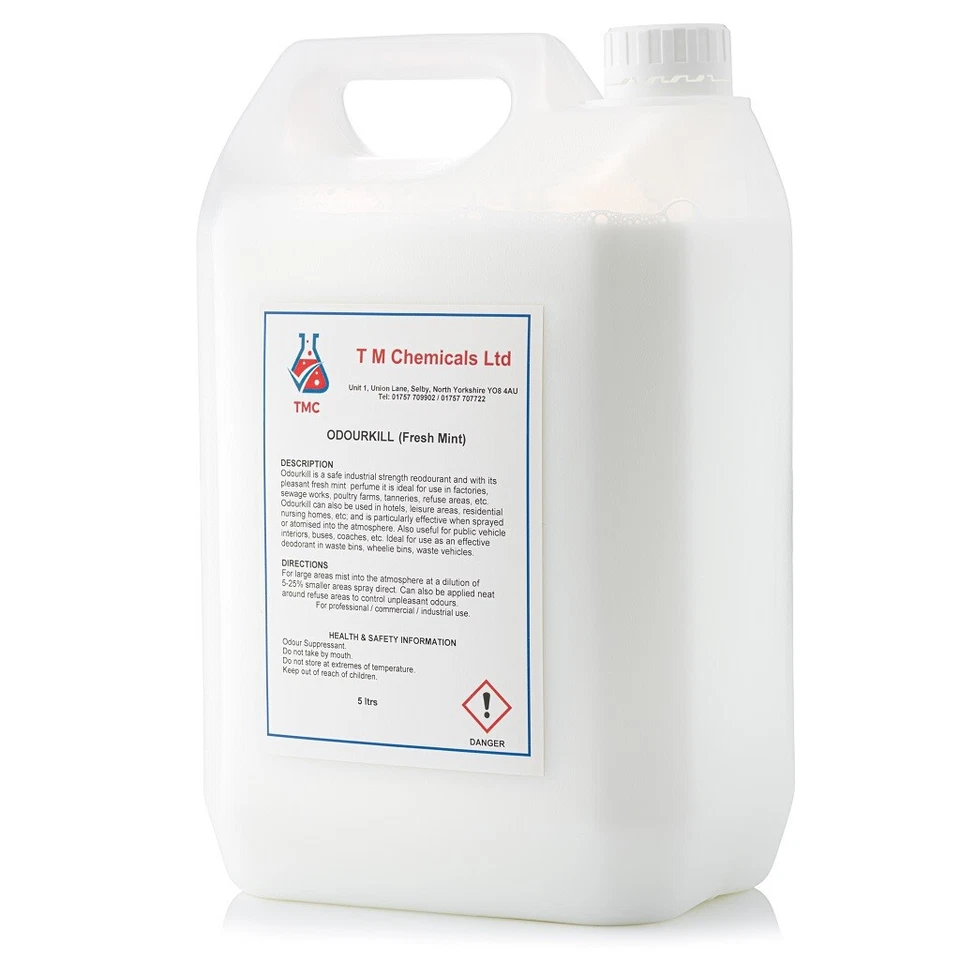 ODOURKILL - (FRESH MINT) - HIGHLY CONCENTRATED INDUSTRIAL DEODORISER 5 Litres   - Image 1 of 1