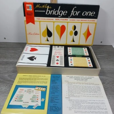 Vintage 1967 Milton Bradley Advanced Bridge For One Solitaire Game Fine Edition - Image 1 of 4