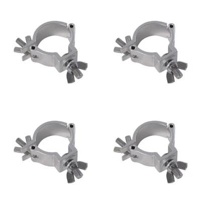 EQUINOX 4 x Showtec Silver Narrow Half Coupler 48-51mm Clamp Bar Truss Rigging