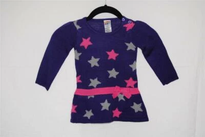 Healthex novelty sweater dress purple star 12 months - Image 1 of 2