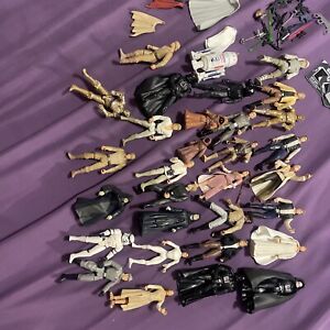 Star Wars Action Figure Lot Loose Collection 31 Figures + Accessories Vehicles