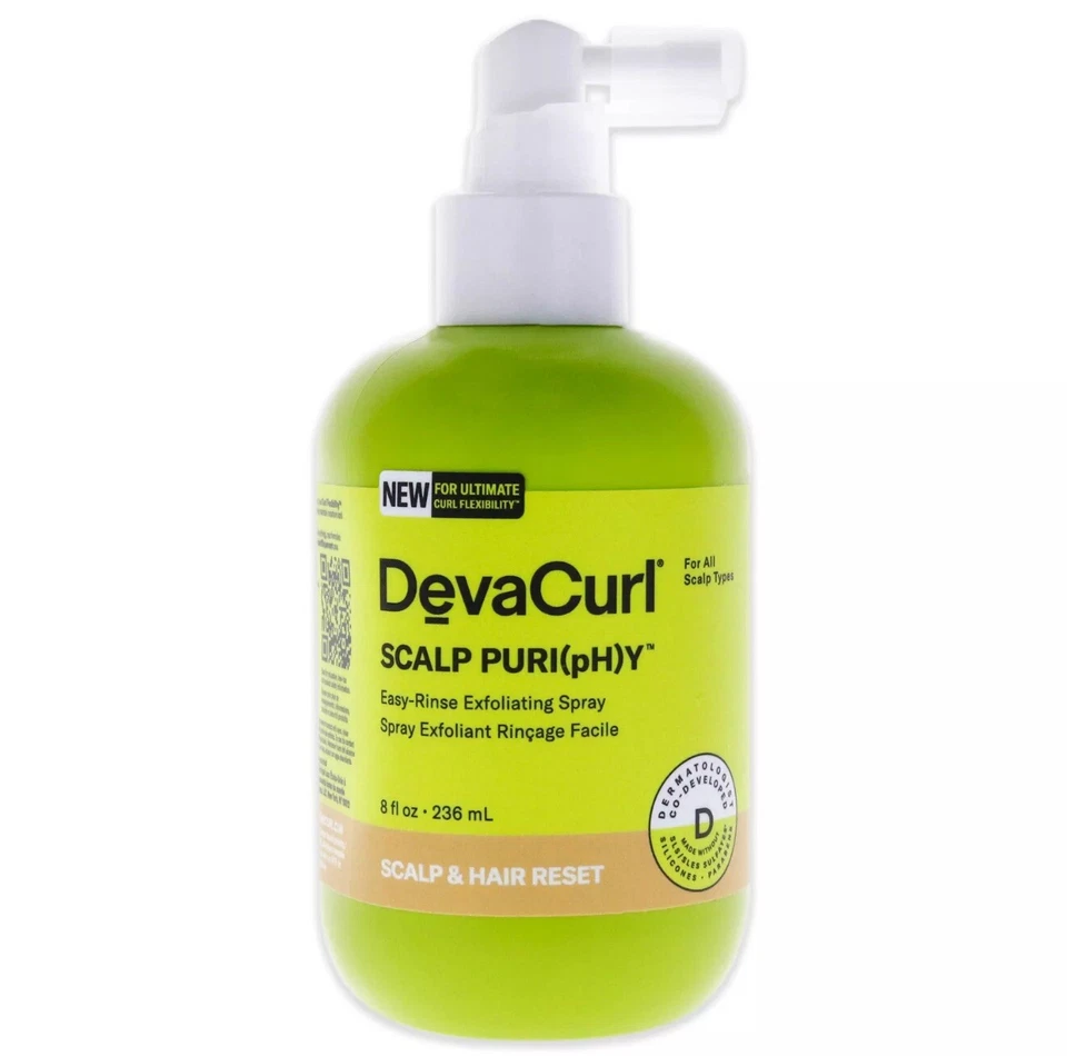 Spray exfoliante enjuague para cabello cuero cabelludo purifico Deva Curl, reinicio de cabello 8 fl oz. Foto 1 de 1