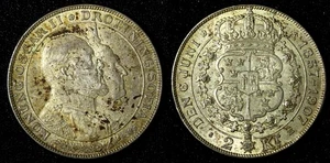 SWEDEN Oscar II Silver 1907 EB 2 Kronor Golden Wedding Anniv. KM#776 (145) - Picture 1 of 3