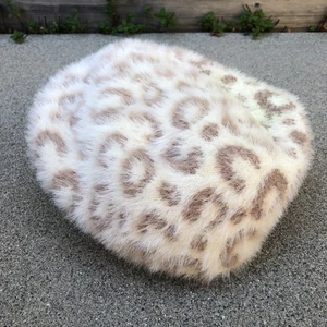 Cappello Gatsby Fuzzy Sherpa Cheetah Berretto Donna Taglia Unica Berretto Beige - Foto 1 di 6