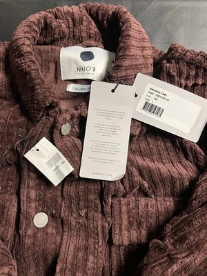 NN07 Men’s Burgundy Corduroy Italian Fabric Size Large Jacket *New* - Image 1 of 4