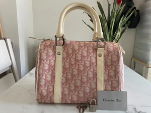 CHRISTIAN DIOR Trotter Mini Boston Bag Pink PVC Leder mit Schlüssel & Karte 250902 - Bild 1 von 20