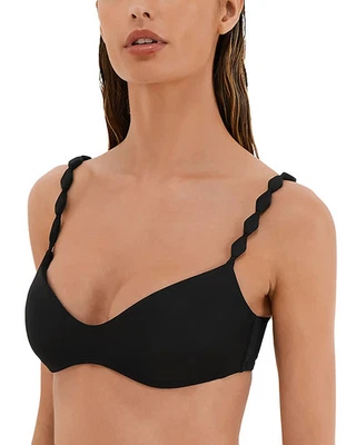 ViX X6518 Alexa Vivian Bead Strap Bralette Bikini Swim Top, Black, M - Image 1 of 4