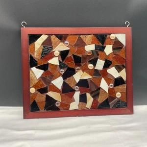 Beautiful Mosaic Framed Art Work With Stunning Autumn Colors Artist Signed/Dated - Picture 1 of 11