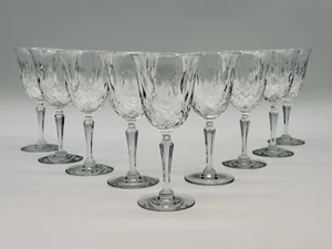 Atemberaubendes Vintage Set mit neun Franziskaner Elyse Kristall Rotweinkelchen - Bild 1 von 11