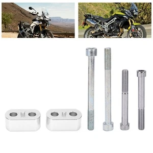 Car Silver Motorcycle Handlebar Riser Bar CNC Aluminium Alloy For TIGER AU - Picture 1 of 12