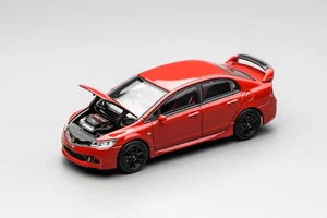 Motorhelix 1/64 Honda Civic FD2 Mugen RR Diecast Model Car Red Toy Gifts Display - Picture 1 of 8