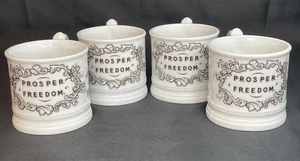 Set Of 4 Vintage MOTTAHEDEH American Bicentennial Demitasse Espresso Cups - Picture 1 of 18