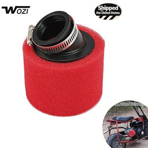Cápsula de filtro de aire de espuma en ángulo curvada roja 37 mm 38 mm para 125 cc PIT Quad Dirt Bike Buggy - Imagen 1 de 9