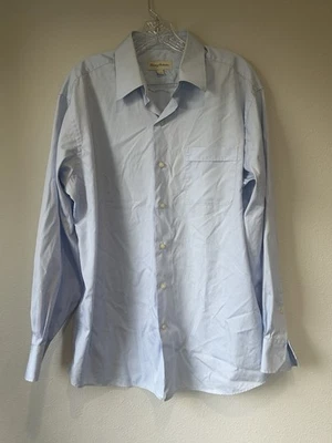 Camisa de vestir Tommy Bahama manga larga para hombre 16,5 34-35 azul claro Foto 1 de 4