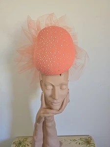 Duchess Apricot By Wendy White Millinery Trans Seasonal Headpiece - Picture 1 of 6