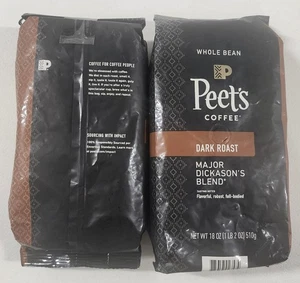 2x Peets Major Dickason’s Blend Dark Roast Ganze Bohne Kaffee 18oz 7/22/25 - Bild 1 von 2