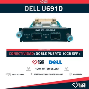 DELL - U691D - 6200-XGSF DOBLE PUERTO 10GB SFP+ MODULO - DELL POWERCONNECT - Picture 1 of 6