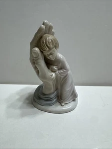 Vtg Roman Japan Palm Of My Hand Porcelain Figurine Statue Little Boy Child - Picture 1 of 13