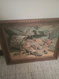 Subasta internacional de pintura firmada al óleo sobre lienzo "liquen del bosque" de Lemieux - Imagen 1 de 5