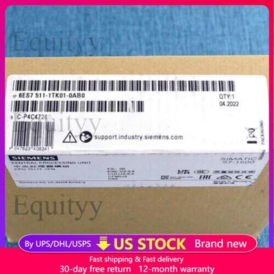 New Siemens 6ES7511-1TK01-0AB0 6ES75111TK010AB0 S7-1500T, CPU 1511T-1 PN - Image 1 of 2