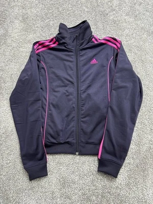 Chaqueta de Pista Adidas De Colección Para Mujer Pequeña Púrpura Forrada de Vellón Cremallera Completa Atletismo Foto 1 de 4