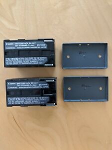 (2) OEM Canon Camera/Camcorder BP-927 Batteries with Covers.