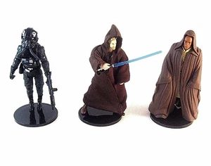 STAR WARS, SET*3 ACTION FIGURE STANDS FOR VINTAGE STAR WARS LOOSE FIGURES ,NEW - Picture 1 of 12