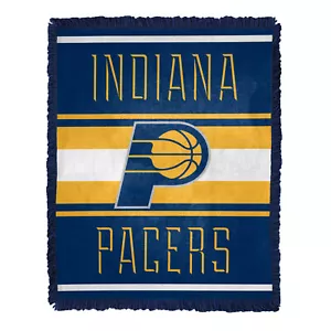 Northwest NBA Indiana Pacers Nose Tackle Woven Jacquard Throw Blanket - Picture 1 of 1