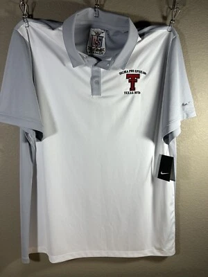 Texas Tech Nike Golf Polo White Grey Sigma Phi Epsilon Texas IOTA Men’s 2XL B1 - Image 1 of 4