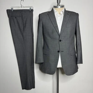 Tommy Hilfiger Men's 43R Gray Wool Two-Piece Suit 34W Pants Solid - Picture 1 of 14