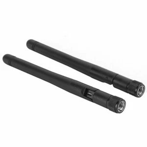 2 X New Dual Band 2.4 Ghz 12dBi RP-SMA High Gain Antenna Router WiFi Wireless - Photo 1/10