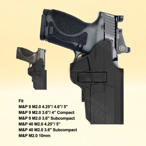 M&P9 M2.0 Full Size Holster For Smith & Wesson S&W M&P 9 Pro M&P40 M2.0 10mm - Picture 1 of 7