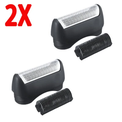 2x lama di taglio rasoio testina di rasatura pellicola di ricambio per serie B-RAUN 11B 110 130 150