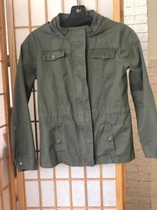 Full tilt army green hooded jacket for girls size M - Picture 1 of 4