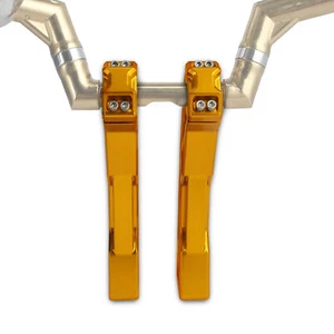 10" Handlebar Riser 1"Bar Clamp Fit For Harley Softail Fat Bob Dyna 1999-2017 - Picture 1 of 13