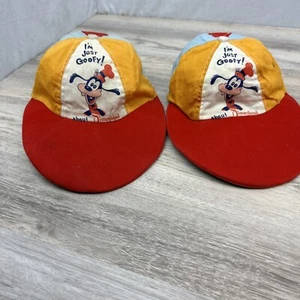 Vtg I'm Just Goofy About Disneyland Caps Hat Souvenir Walt Disney Collectible X2 - Picture 1 of 5