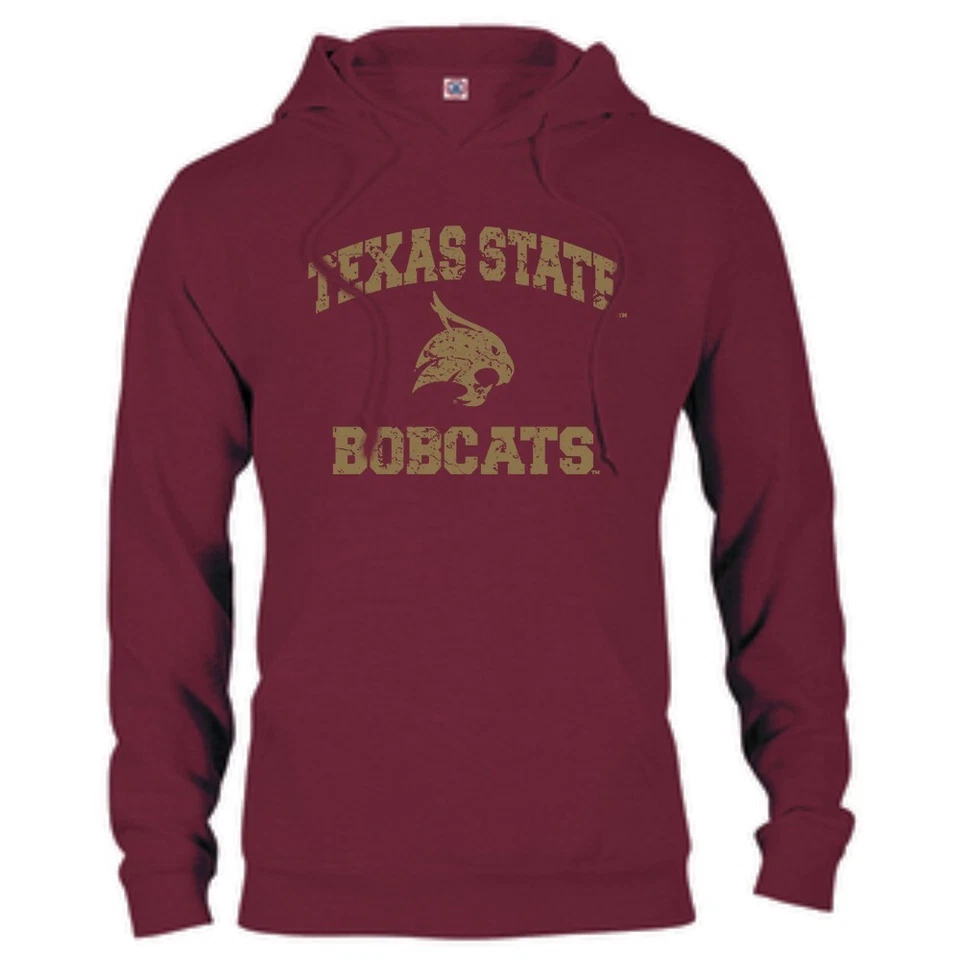 Texas State TXST University Bobcats Name and Logo Hoodie Sweatshirt - Image 1 of 1