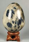 Orbicular Blue Azurite in K2 Jasper Granite Sphere Polished Egg Stone Healing