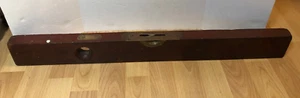 Vintage Stanley Rule & Level Co, 27.75 Inch Level, Mahogany, Patents 1862 1872 - Picture 1 of 11