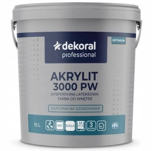 Pittura murale acrilica decorativa 3000 pittura soffitto vernice lattice parete opaca 15 L bianca - Foto 1 di 8