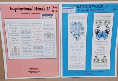 Inspirational Words Cross Stitch Patterns lot of 2 - Image 1 of 3