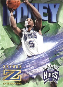 1996-97 Z-Force Z-Cling Sacramento Kings Basketball Card #74 Tyus Edney