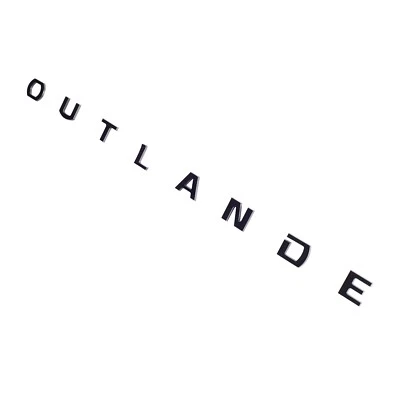 For Mitsubishi Outlander Black Car Letters Hood Emblem Badge 3D Stickers - Image 1 of 4