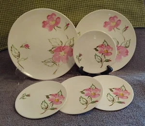 KNOWLES Sweetbriar Plates X-2241-0 6pcs. 2 Dinner & 4 Sides Good Condition - Picture 1 of 7