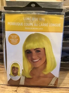 Long Bob Wig Adjustable Wig Cap Adult & Child Yellow -New - Picture 1 of 2