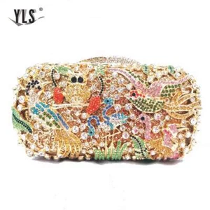 Rhinestone Evening Bridal Purse Gorgeous Animal Design Crystal Evening Bags Purs - Picture 1 of 6