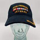 Iraqi Freedom Veteran Black Hat Baseball Cap Adjustable War Military America