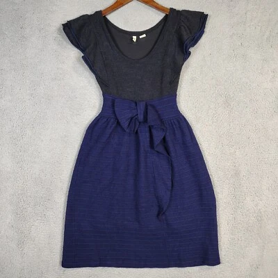 Vestido Suéter Moth Anthropologie Para Mujer XS Gris Azul Mezcla de Lana Manga Acampanada Foto 1 de 4