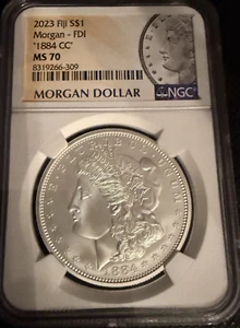 "1884-CC" NGC MS-70! 2023 FIJI MORGAN DOLLAR FDI - Picture 1 of 4